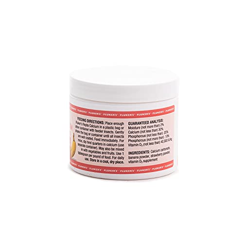 Fluker's Strawberry Banana Flavored Repta Calcium with Vitamin D3, 4 oz - size: 4-Ounces