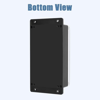 Project Box IP65 Waterproof ABS Plastic Electrical Junction Box with Clear Cover Enclosure with Fixed Ear, Black 7.8"x 4.7"x 2.2"(200x120x56mm)(Pack of 1) - color: 1 pack, size: 7.8"x 4.7"x 2.2"