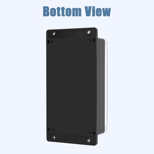 Junction Box with Clear Cover IP65 Waterproof ABS Plastic Universal Project Box with Fixed Ear, Black 7.8"x 4.7"x 2.2"(200x120x56mm)(Pack of 2) - color: 2 packs, size: 7.8"x 4.7"x 2.2"