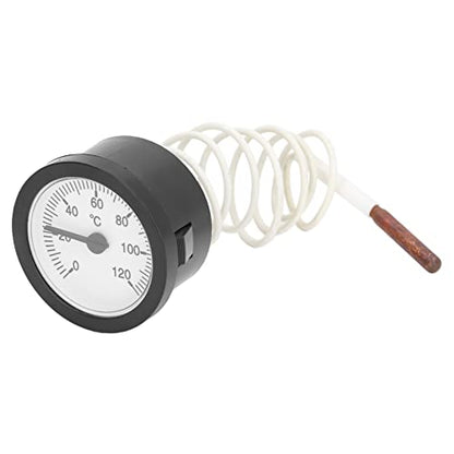 Bimetal Thermometer Accurate Portable Small Round Temperature Gauge with Tube for Reptile Incubator Plant Terrarium Greenhouse Use