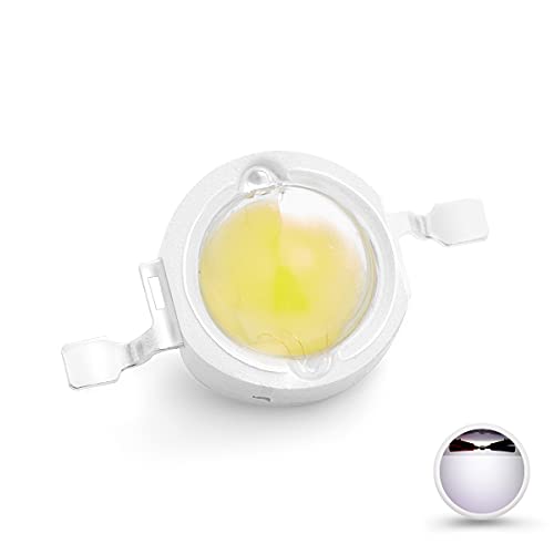 CHANZON 10 pcs High Power Led Chip 5W White 6000K - 6500K | (600mA - 700mA / DC 6V - 7V / 5 Watt) Super Bright Intensity SMD COB Light Emitter Components Diode Bulb Beads DIY Lighting - color: C) White (6000k)