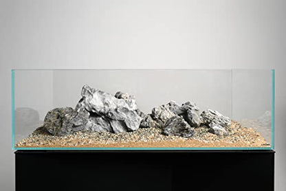 Seiryu Stone Natural Aquascaping Rock 36lb Planted Aquarium Iwagumi | Bluish veined texture; iwagumi and aquascape - size: 07 Seiryu Stones(3-11inch,36lbs)