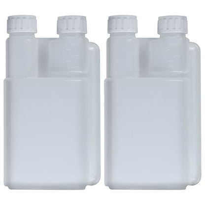 2 Pack Standard Squeeze Shot Bottle with 16oz Measuring Bottle 0.84oz(25ml) Shot Glass Chamber Dispenser for Bars and Mixologists, Travel, Outdoor,HDPE Portable Plastic Flask - size: 2 pack