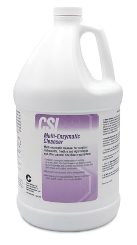 CSI Central Solutions Multi Enzymatic Cleanser - Hospital Grade Medical Instrument Cleaner for Presoak and Manual Processing, 1 Gal - style: Original