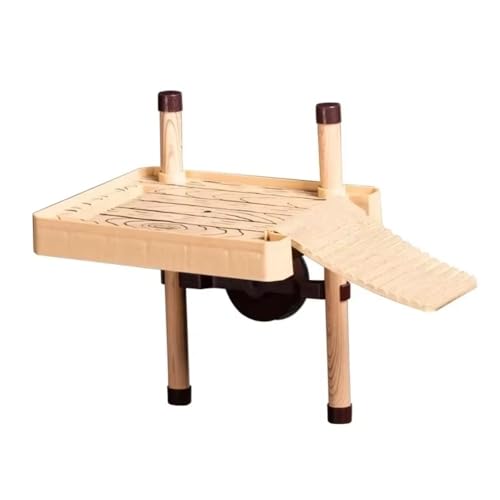 Turtle Basking Platform Floating Dock for Reptile Aquarium Sunbathing and Climbing Accessories(S)