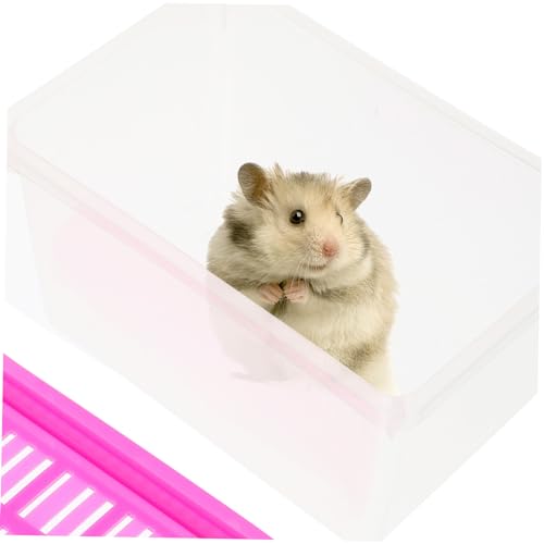 POPETPOP Portable Reptile Habitat Box Handheld Fish Tank for Goldfish Turtles Transparent Design Easy to Ventilated Container for Pet Travel
