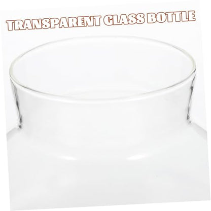 KALLORY Glass Ecological Bottle Terrarium with Cork Stopper, 10X11Cm Micro Landscape Moss Plant Container for Indoor Gardening and Decorative Ecosystem
