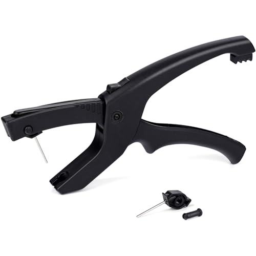 Cattle Ear Tagger Professional One-Piece Z Tags Pliers Applicator | Livestock Ear Tag Pliers For Cow, Goat, Sheep, Dogs, Pigs, Hog, Animal Identification Card Installation Tools - color: Black