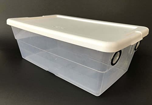 Vented Vivarium Enclosure 6 Quart Terrarium Container for Reptiles, Isopods & Inveretebrates - color: White Lid