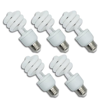 15 Watt UVB Reptile Light 5.0 15W Spiral Reptile Heat - 5 Pack | Terrarium Light Bulbs Turtles · Gecko · Tortoise · Snake · Lizard · Chameleons · Insects 120V - color: Uvb 5.0, size: 5 Count (Pack of 1)