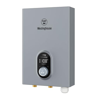 Westinghouse Wifi Tankless Water Heater Electric,14kW 240V,2 Point Use,Gray | Max 3.38GPM, 86-140℉ Temp.Range, ETL Certified, Space-Saving, Smart Wifi Compatible with Alexa & Google Home - color: Gray 14