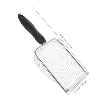 Stainless Steel Reptile Litter Cleaner Shovel Sand Substrate Scoop for Easy Cleaning of Reptile Sand Lizard Snake Fine Mesh Design for Efficient Waste