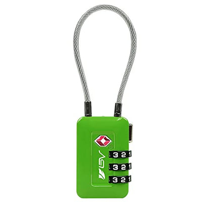 TSA Accepted Luggage Travel Lock, Set-Your-Own Combination Lock for School Gym Locker, Luggage Suitcase Baggage Locks, Filing Cabinets, Toolbox, Case (Green, 1 Pack) - color: Green 1-Pack