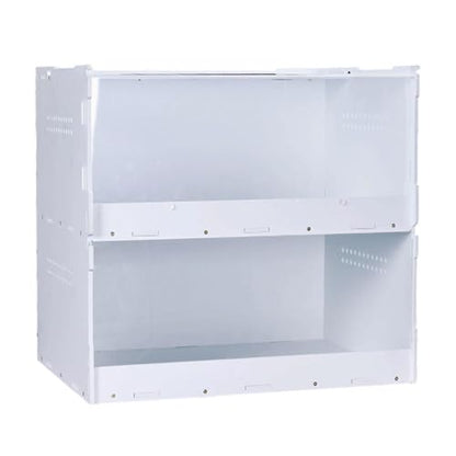 Reptile Breeding Box Terrarium Habitat Feeding Container with Transparent Window Made of Acrylic and Wood PP for Bearded, S - size: S