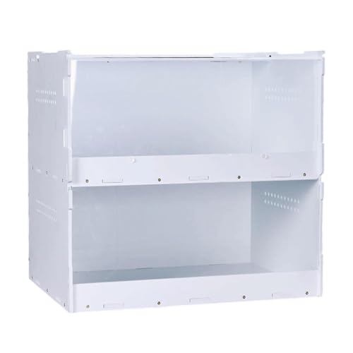 Reptile Breeding Box Terrarium Habitat Feeding Container with Transparent Window Made of Acrylic and Wood PP for Bearded, L - size: L