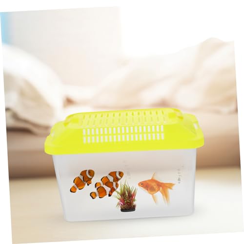 iplusmile Portable Handheld Aquarium for Turtles and Pets Transparent Fish Tank Lightweight for to and Transport Animals - size: 15x11cm