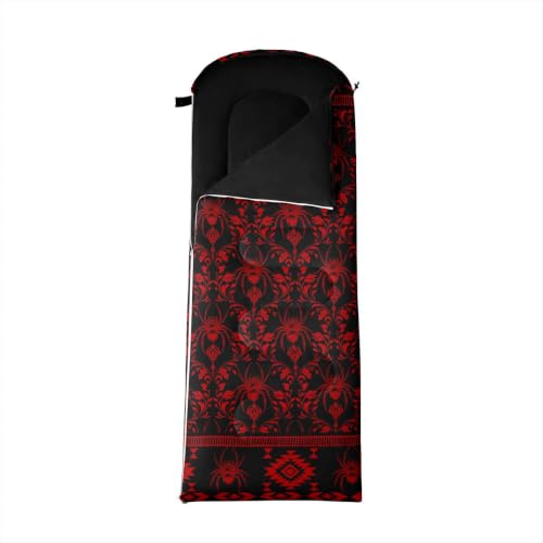 Erosebridal Hawk Moth Sleeping Bags Adults Cold Weather Aztec Backpacking Camping Blanket Hiking Sleeping Wrap Sleep Bag - color: Red Giant Spider