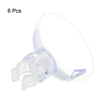 uxcell Aquarium Suction Cup Clips Airline Tube Holders Clamps for Fish Tank Clear 6mm 6Pcs - size: 6mm