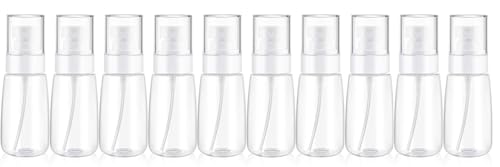 Empty Fine Mist Spray Bottles 2oz Small Travel Perfume Atomizer for Essential oil Perfume Hair Makeup 10 Pack - color: 2oz - Pack 10