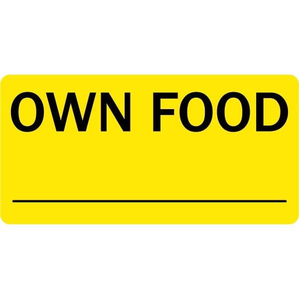 Own Food Veterinary Labels - Yellow, 2” x1”, 500 Labels/Roll | Place on Cage, Charts, & Records - Veterinary Clinics/Hospitals | LabelValue Brand
