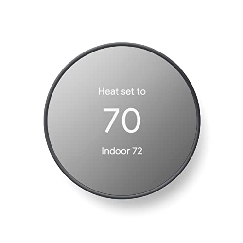 Google Nest Thermostat - Smart Thermostat for Home - Programmable Wifi Thermostat - Charcoal - color: Charcoal