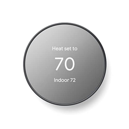 Google Nest Thermostat - Smart Thermostat for Home - Programmable Wifi Thermostat - Charcoal - color: Charcoal