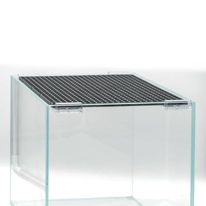 LINLAN 5/16-inch 12 Pieces Aquarium Cover Bracket, Fish Tank Lid Clips Acrylic Aquarium Cover Clip Support Holder, for Rimless Aquariums - size: Fits 5/16" Glass