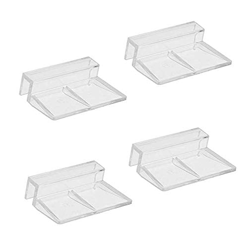 4pcs Clear Color Acrylic Aquarium Fish Tank Glass Cover Clip Support Holder (12mm) - size: 12mm