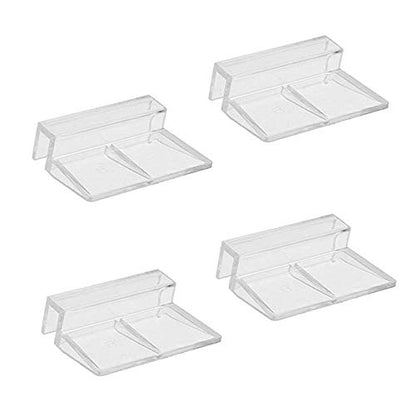 4pcs Clear Color Acrylic Aquarium Fish Tank Glass Cover Clip Support Holder (8mm) - size: 8mm