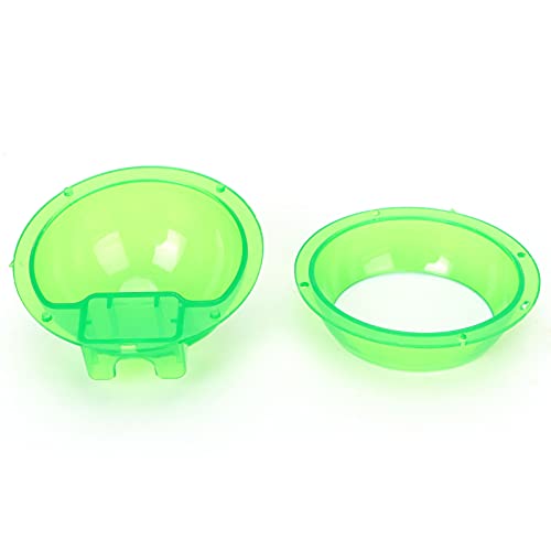 Suction Cup Reptile Feeder | Food - Grade Plastic Bowl for Gecko/Snake/Lizard | Translucent Water Nursery Basin with Secure Suction | Easy to Install & Move