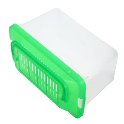 Portable Plastic Turtle Tank Transparent Feeding Box Multi-Functional Aquarium Habitat for Reptiles Small Pets Easy to Optimal Airflow Excellent Visibility for Pet Transport and