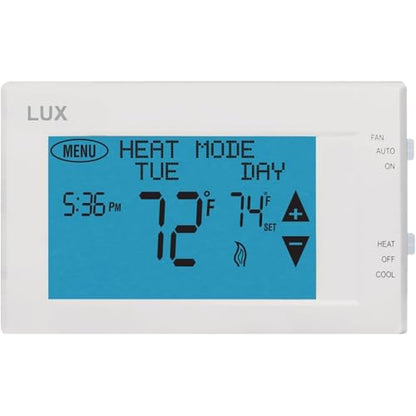 TX9600TS Programmable 7-Day Large Touchscreen Heating Cooling Thermostat, White | Large Touchscreen, Heating Cooling - style: 7-Day Programmable 2-heat, 1-cool, Touchscreen Thermostat