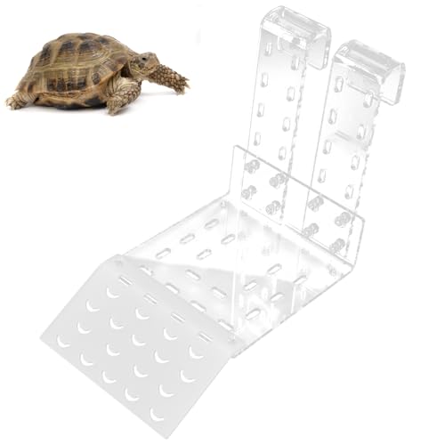 Zerodis Turtle Basking, Transparent Tortoise Resting Terrace Aquatic Reptile Basking Turtle Hanging Ramp Climbing Shelf for Aquarium(TB) - color: Tb