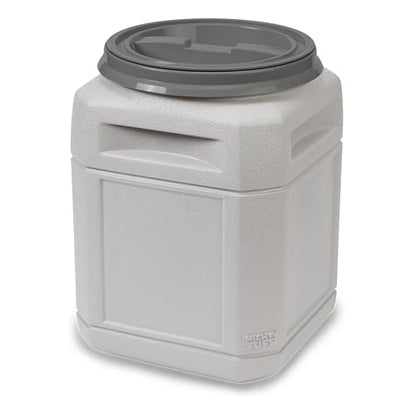 Mighty Tuff Airtight Dog Food Storage Container – 10 Gal, up to 40 lb Capacity – Cat and Dog Food Container with Twist Lid & Handles – BPA-Free, Made in USA - size: 10 Gal/ 40 lbs