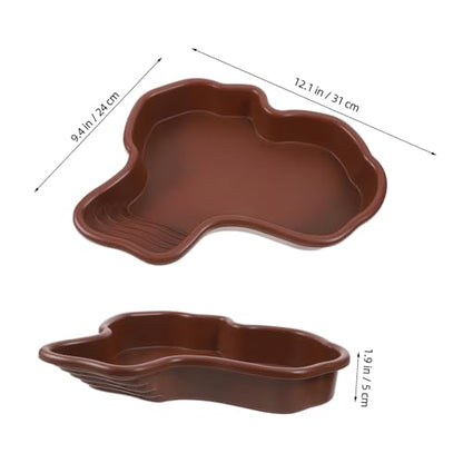 Large Tortoise Bathing Dish Versatile Reptile Water Basin for Turtles and Frogs Durable Design for Comfortable Soaking and Resting Terrariums