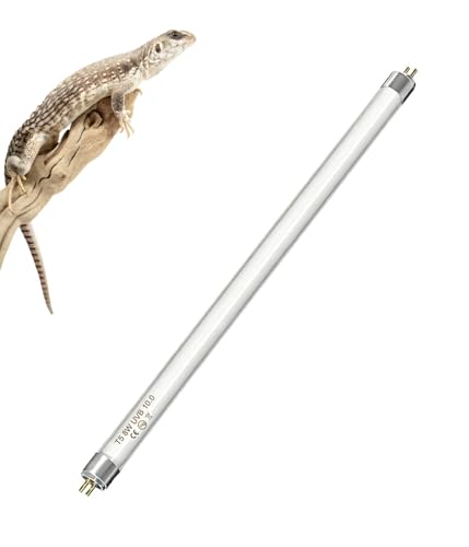 12 Inch T5 Reptile UVB Light Tube 8W 10.0 UVA UVB Reptile Bulb Tropical Desert Habitat Lighting for Bearded Dragon Chameleon Lizard Turtle Tortoise, 1 Pack - size: 10.0 UVB 1-Pack