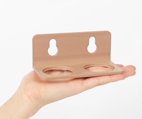 Crested Gecko Feeding Ledge with 10PCS Gecko Food Dish - Wooden - color: Wooden