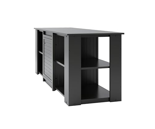 New Age Pet® ECOFLEX® 72" Jumbo Versa Stand, Standard Height Cabinet for Reptile & Small Animal Habitat, Lounge in Black - color: Black