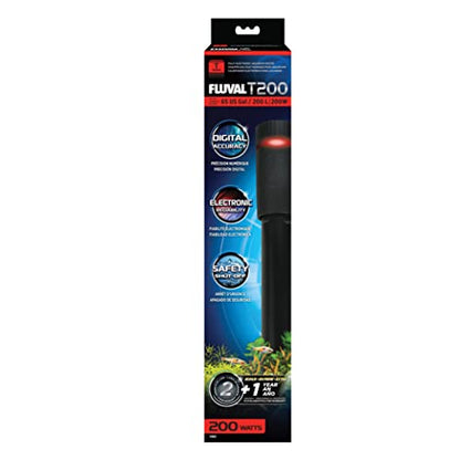 Fluval T200 Fully Electronic Heater for Freshwater Aquariums up to 65 Gal. - size: T200
