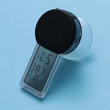 Healifty Suction Cup Thermometer Hygrometer for Reptile Terrariums Digital Temperature and Humidity with Celsius Display Portable Indoor Humidity Sensor for Bedroom and Home Use Black