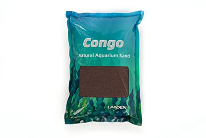 Congo Aquarium Sand Natural Fine Grain 0.4-0.9mm 2L Aquascape | Red rainforest tone; aquascaping, planted, shrimp - size: L,2Lx1pk