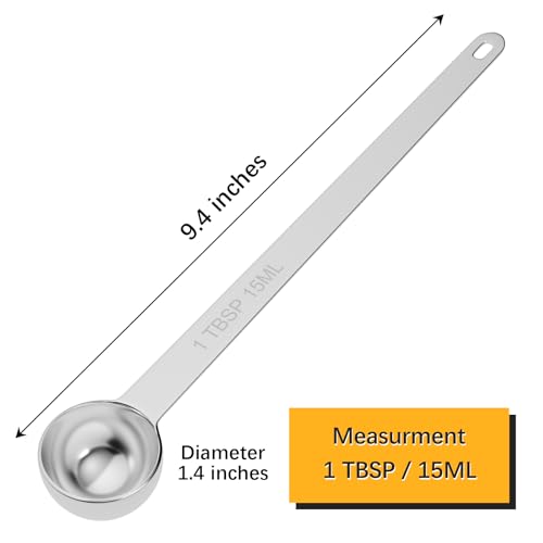1PCS 1TBSP(15ml) Extra Long Handle Measuring Spoon, 18/8 Stainless Steel | Food-Grade SS 304, Accurate, BPA-Free, Dishwasher Safe, Engraved Marking, Kitchen Essential - size: 1tbsp|15ml