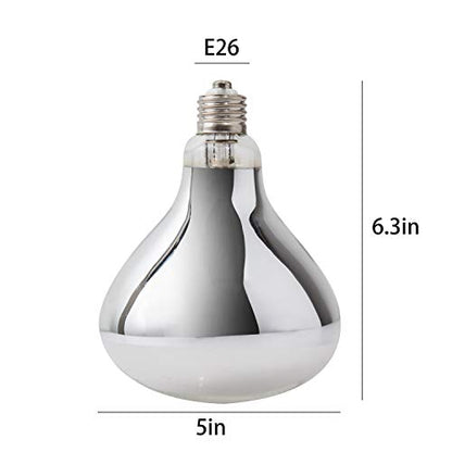 REPTI ZOO 160W Reptile Heat Lamp Full Spectrum UVA UVB Reptile Sun Lamp Self-Ballasted Vapor Basking Spot Lamp/Bulb/Light for Reptile and Amphibian - style: 160W