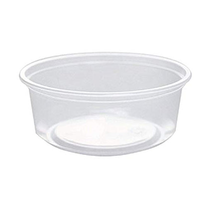 Karat [8oz - 500 ct] Clear PP Plastic Round Deli Food Container for Hot and Cold Food, BPA-Free, (FP-DC8-PP) - size: 8 oz Container