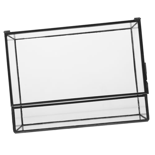 POPETPOP Geometric Glass Ecosystem Terrarium for Mini Rainforest Display Small Moss Planter Box Lid DIY Desktop Micro Landscape Holder