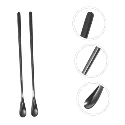 2pcs Stainless Steel Feeding Spoon for Reptiles Small Animal Lizard Pet Food Scoop Tool