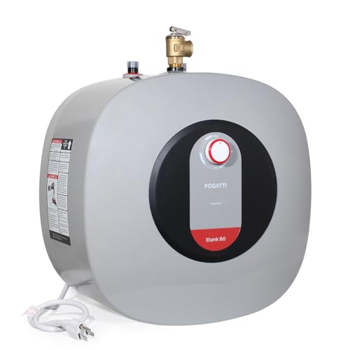 FOGATTI Mini Tank Water Heater Electric, 8 Gallon Point of Use Hot Water Solution for Under Sink 110V 120V - size: 8 Gal