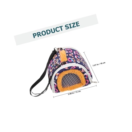 LIOOBO Portable Hamster Carrier Bag Straps Breathable Travel Pouch for Small Animals