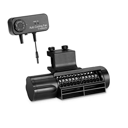 Aquarium Chillers Aquarium Cooling Fan, DC12V Auto Fish Tank Cooling Fan with Adjust knob,Cross-Flow Fan with Broad Airflow (3W) - size: 3W