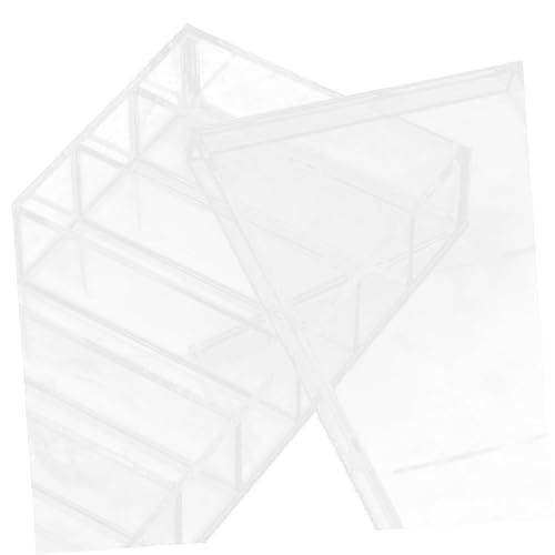 Ipetboom Acrylic Incubation Box with Lid, 6-Compartment Laboratory Storage Tray for Fish Fry Hatching, Small Animal Breeding, and Specimen Observation